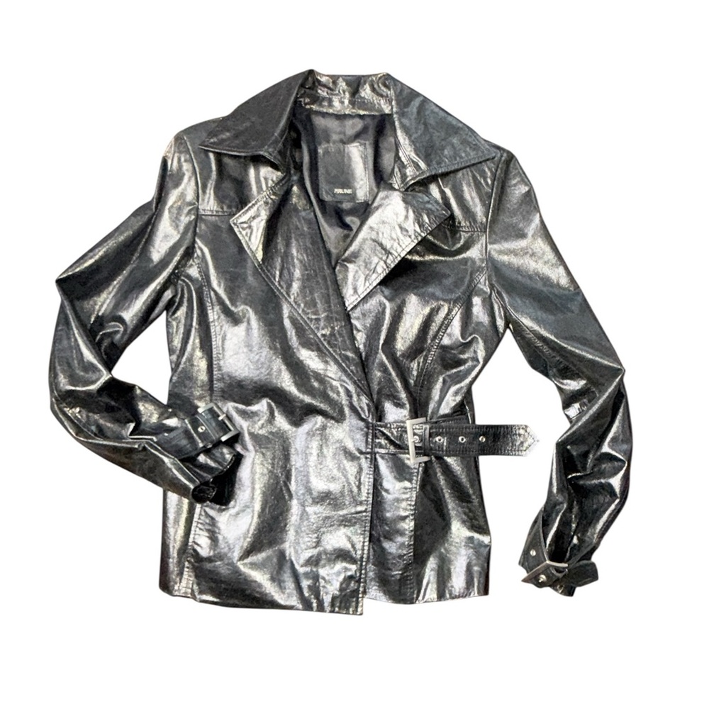 Prune Black Leather Jacket S